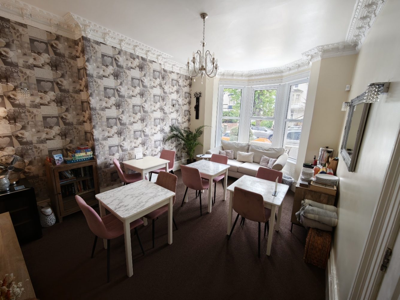 The guest lounge at The Rosedene, Llandudno